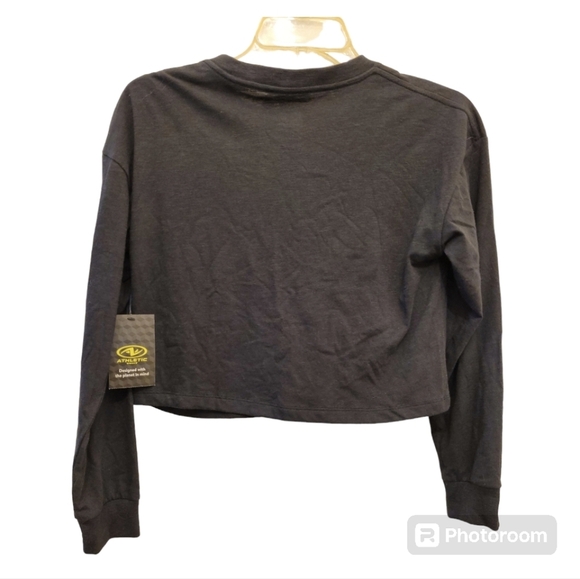 Athletic Works Make Today Count Black Long Sleeve Crop Top Size XL - Picture 2 of 6
